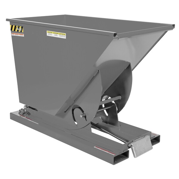 Light Duty Self-Dump Hopper .75 Cubic Yard 2000 lb Machine Gray